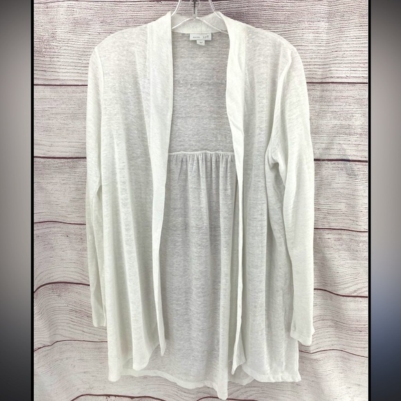 J. Jill White Love Linen Cardigan - Picture 1 of 2